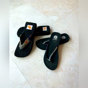 Fun casuals 2 pairs of flip flops/slippahs sz 7 NWOT